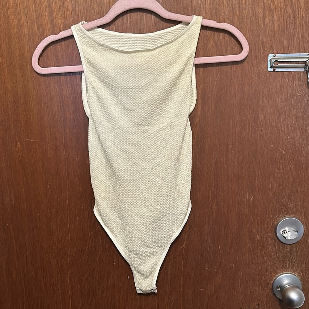 NWOT Free People Open Back Bodysuit